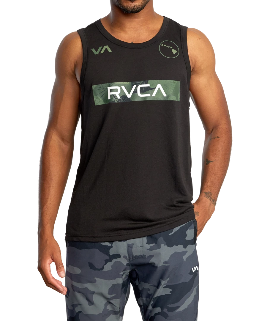 Men's Apparel RVCA Hawaii VA Box Fill Tank Top 3 Men's Apparel RVCA Hawaii VA Box Fill Tank Top