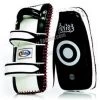 Fairtex Standard Curved Kick Pads - Black/White 2 Fairtex Standard Curved Kick Pads - Black/White