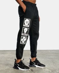 RVCA Matt Leines Faces Sweatpants Black Men's Apparel 8 RVCA Matt Leines Faces Sweatpants Black Men's Apparel