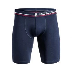 Moskova M2 Long Cotton Navy Stripe Boxer Brief