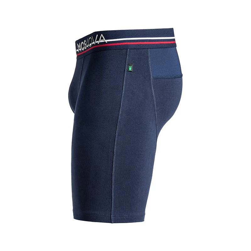 Moskova M2 Long Cotton Navy Stripe Boxer Brief 4 Moskova M2 Long Cotton Navy Stripe Boxer Brief