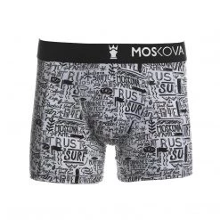 Moskova M2 Trainer Polyamide White Words Boxer Briefs Men's Apparel