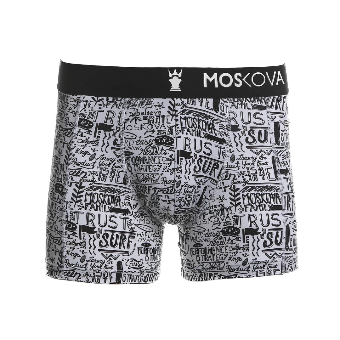 Moskova M2 Trainer Polyamide White Words Boxer Briefs Men's Apparel 3 Moskova M2 Trainer Polyamide White Words Boxer Briefs Men's Apparel