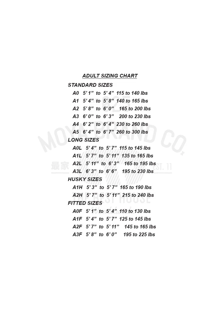 Moya P-40 Adult Gi Gi's And Belts 13 Moya P-40 Adult Gi Gi's And Belts