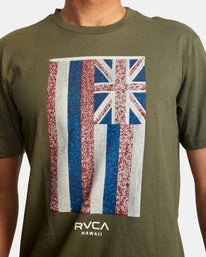 RVCA Hawaii Defer Flag Tee Men's Apparel