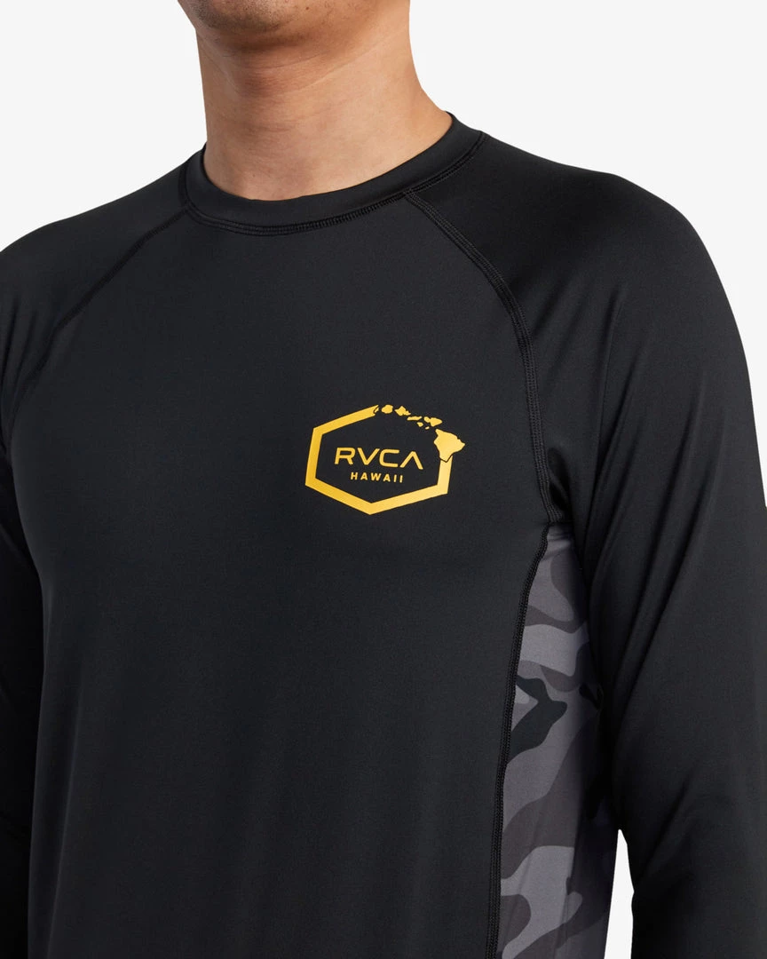 RVCA Island Hex Long Sleeve Rashguard Men's Apparel 9 RVCA Island Hex Long Sleeve Rashguard Men's Apparel