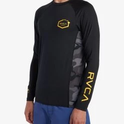 RVCA Island Hex Long Sleeve Rashguard Men's Apparel 27 RVCA Island Hex Long Sleeve Rashguard Men's Apparel