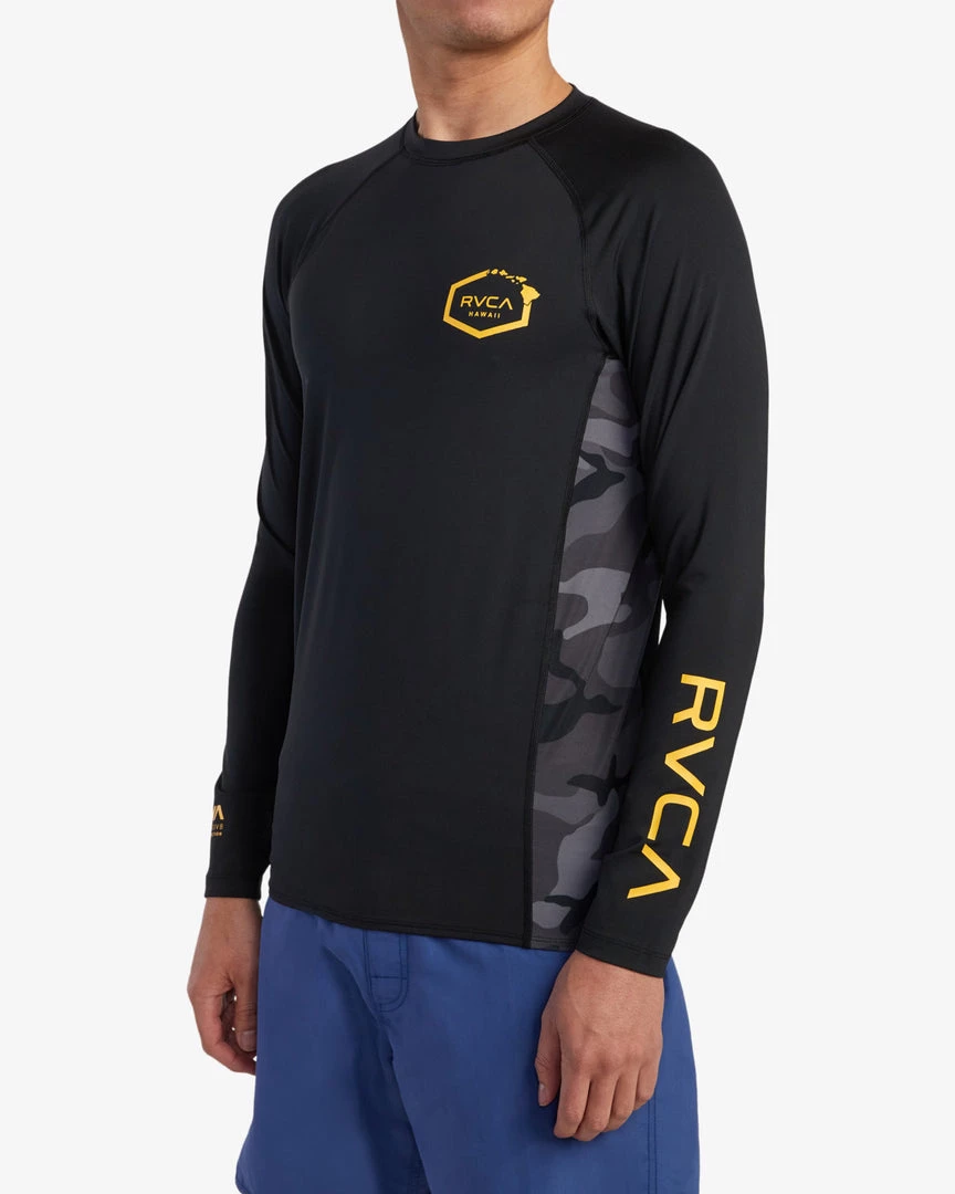 RVCA Island Hex Long Sleeve Rashguard Men's Apparel 10 RVCA Island Hex Long Sleeve Rashguard Men's Apparel