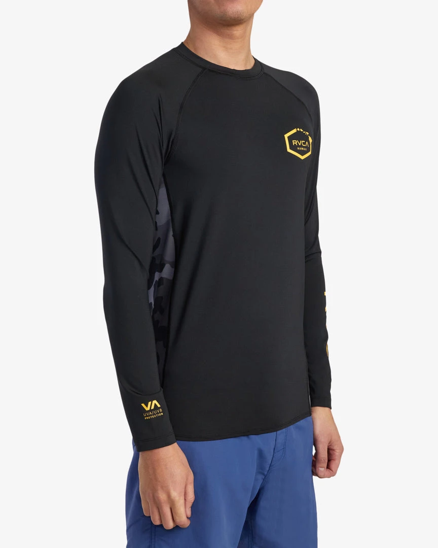 RVCA Island Hex Long Sleeve Rashguard Men's Apparel 11 RVCA Island Hex Long Sleeve Rashguard Men's Apparel
