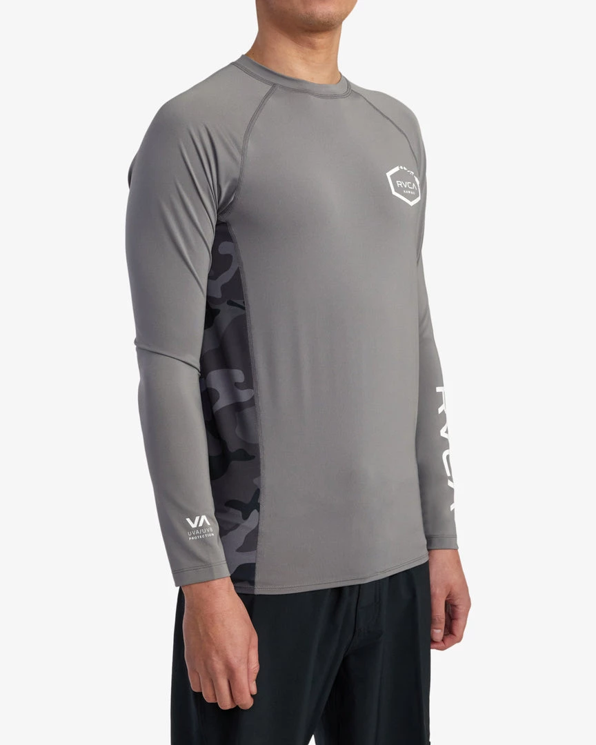 RVCA Island Hex Long Sleeve Rashguard Men's Apparel 18 RVCA Island Hex Long Sleeve Rashguard Men's Apparel