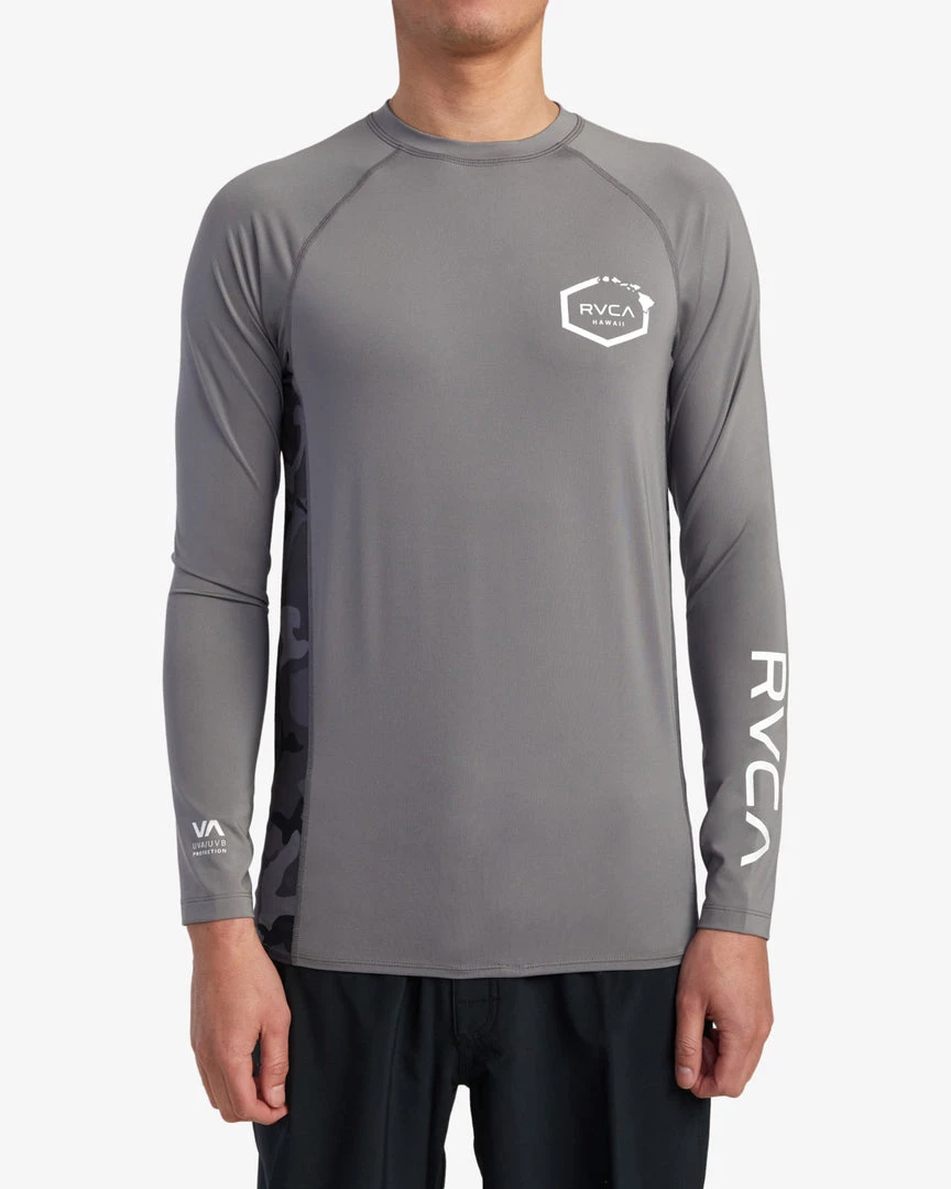 RVCA Island Hex Long Sleeve Rashguard Men's Apparel 14 RVCA Island Hex Long Sleeve Rashguard Men's Apparel