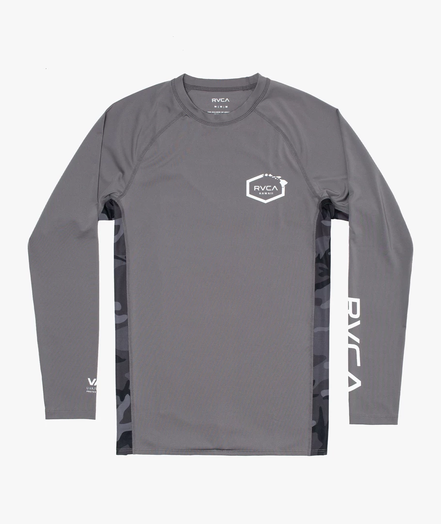 RVCA Island Hex Long Sleeve Rashguard Men's Apparel 3 RVCA Island Hex Long Sleeve Rashguard Men's Apparel