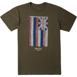 RVCA Hawaii Defer Flag Tee Men's Apparel