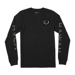 Men's Apparel RVCA Hawaii Hex Long Sleeve Tee